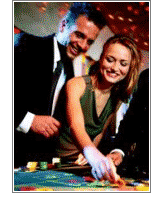 couple plays the game of roulette