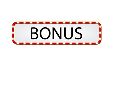 Online Casino Bonus - Flashing sign.