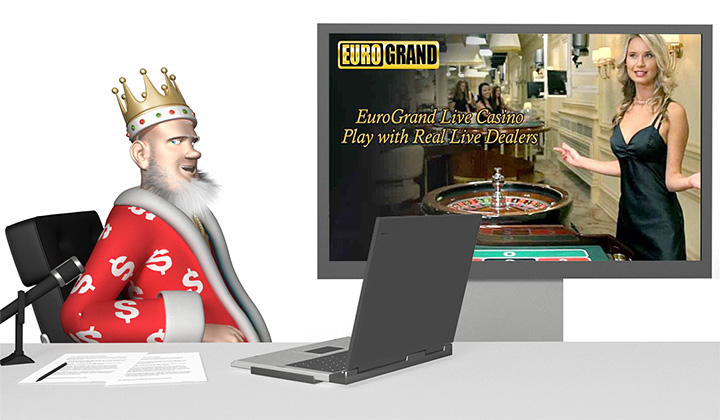 The Roulette King presents Euro Grand live dealer setup.