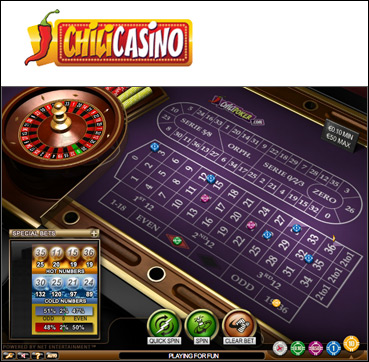 Roulette Pro game by Playtech branded for Chili Casino - Click to Play